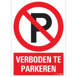 Clearance Pictogramme verboden te parkeren 23 x 33 cm Signalisation