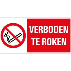 Online Pictogramme verboden te roken 15 x 30 cm Signalisation