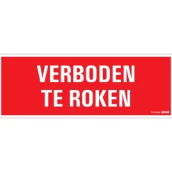 Pictogramme verboden te roken 33 x 12 cm Signalisation
