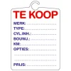 Online Plaque 'te koop' effacable Accessoires Voiture