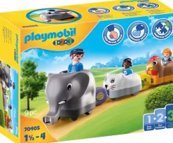Hot 1.2.3 Train Des Animaux - 70405 Jeux De Construction