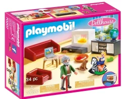 Hot Dollhouse Salon Avec Cheminée - 70207 Jeux De Construction