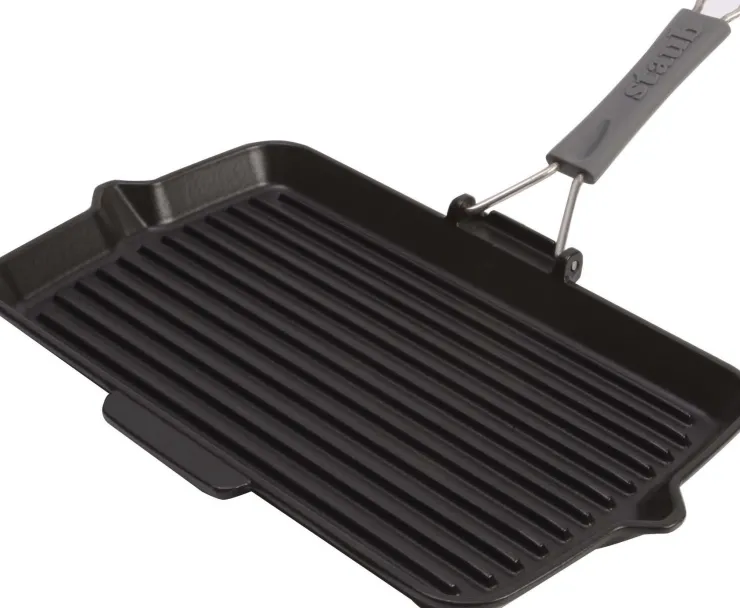 Discount Poêle grill rectangle noir 34 x 21 cm Casseroles Et Poêles