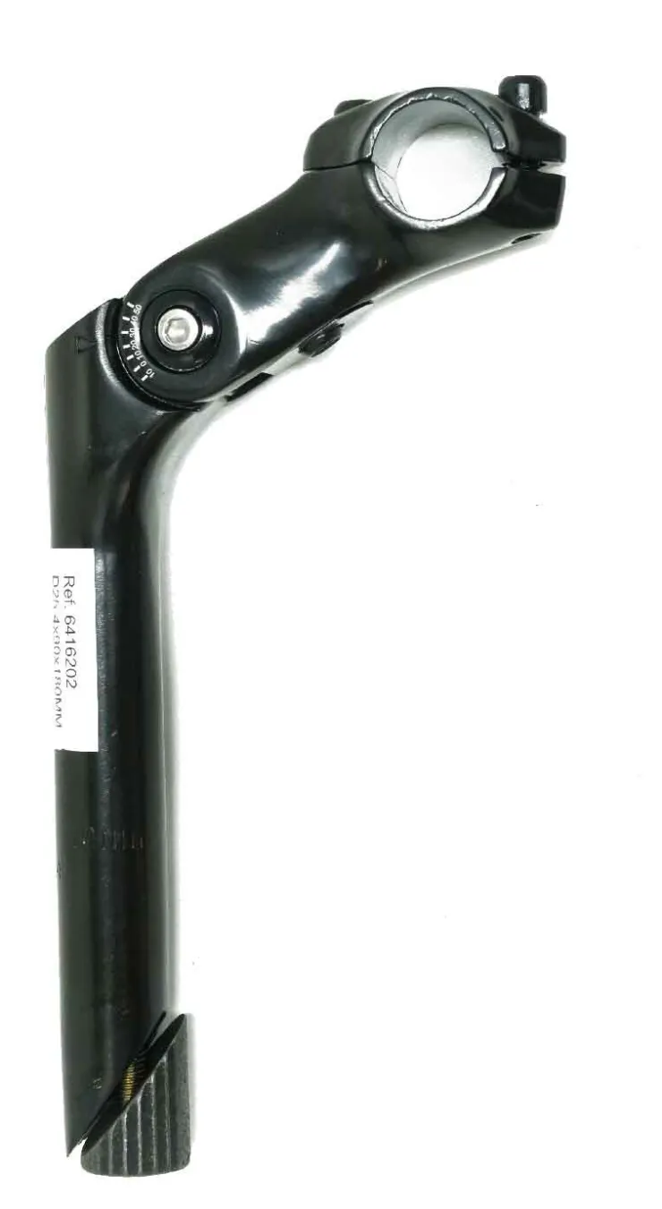 Sale Potence réglable alu noire Dia.25,4 mm / 180 mm / ext.90 mm Accessoires Vélo