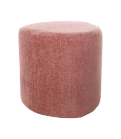 Sale Pouf Tirana - Ø40x38cm - Vieux Rose Tabourets Et Poufs