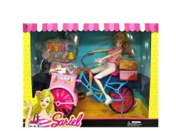 Best Poupée mannequin Lisa + bicyclette Poupées Et Peluches
