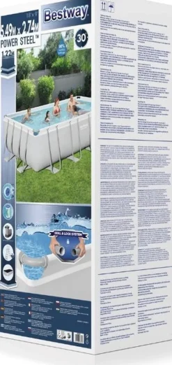 Clearance Power Steel Pool rectangulaire 488x244 cm Piscines Et Accessoires|Piscines Et Accessoires