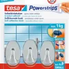 Sale Powerstrips Crochets ovales chrome Rubans Adhésif