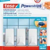 Hot Powerstrips® crochets S rectangulaires blancs (3 crochets + 4 languettes) Rubans Adhésif
