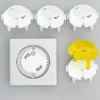Protection Cache prise + cles blanc x5 Verrous / Pinces / Protecteurs