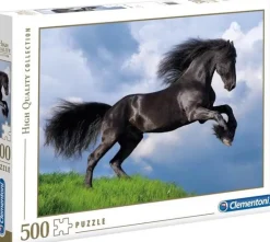 Online Puzzle 500 Fresian Black Horse Puzzles