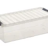 Q - line boîte de rangement 9,5 L transparent / metal Boîtes En Plastique
