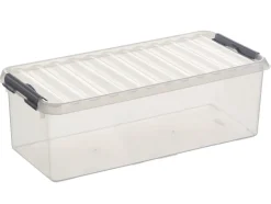 Q - line boîte de rangement 9,5 L transparent / metal Boîtes En Plastique