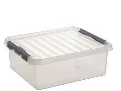 Q - line boîte de rangement 25 L blanc transparent Boîtes En Plastique