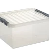 Hot Q - line boîte de rangement 36 L blanc transparent Boîtes En Plastique