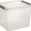 Q - line box 52 L blanc transparent Boîtes En Plastique