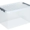 Clearance Q - line box 62 L transparent / metal Boîtes En Plastique