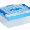 New Q - line multibox 15 L bleu Boîtes En Plastique
