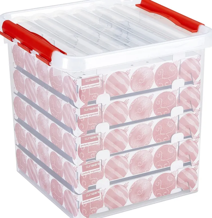 Hot Q-line Boîte de rangement de Noël 38L+Tray Boîtes En Plastique