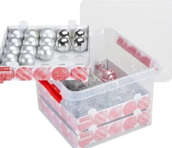 Hot Q-line Boîte de rangement de Noël 38L+Tray Boîtes En Plastique