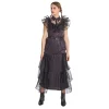 Sale Robe De Bal Noir Mercredi Femme - Taille 38 Déguisements Adultes