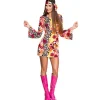 Best Robe de Déguisement Groovy Hippie Girl - M Déguisements Adultes