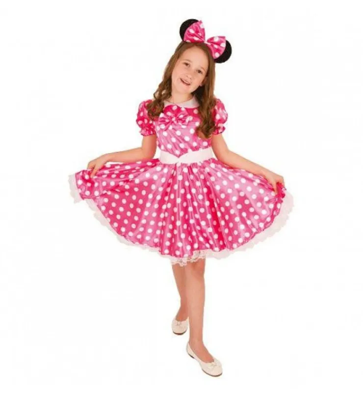 Online Robe de déguisement Minnie Mouse - Rose à pois blancs - Taille 104 Enfant Déguisements Enfants