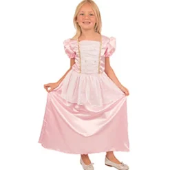 Hot Robe de princesse - Rose - Taille 128 Enfant Déguisements Enfants