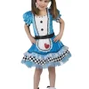 Hot Robe Déguisement Alice au Pays des Merveilles Fille - Taille 128 Enfant Déguisements Enfants