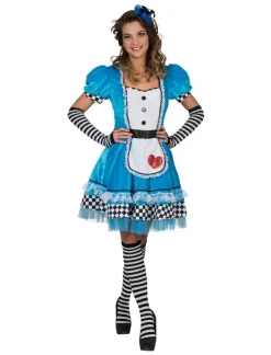 Outlet Robe Déguisement Alice au Pays des Merveilles Femme - Taille 40/42 Déguisements Adultes