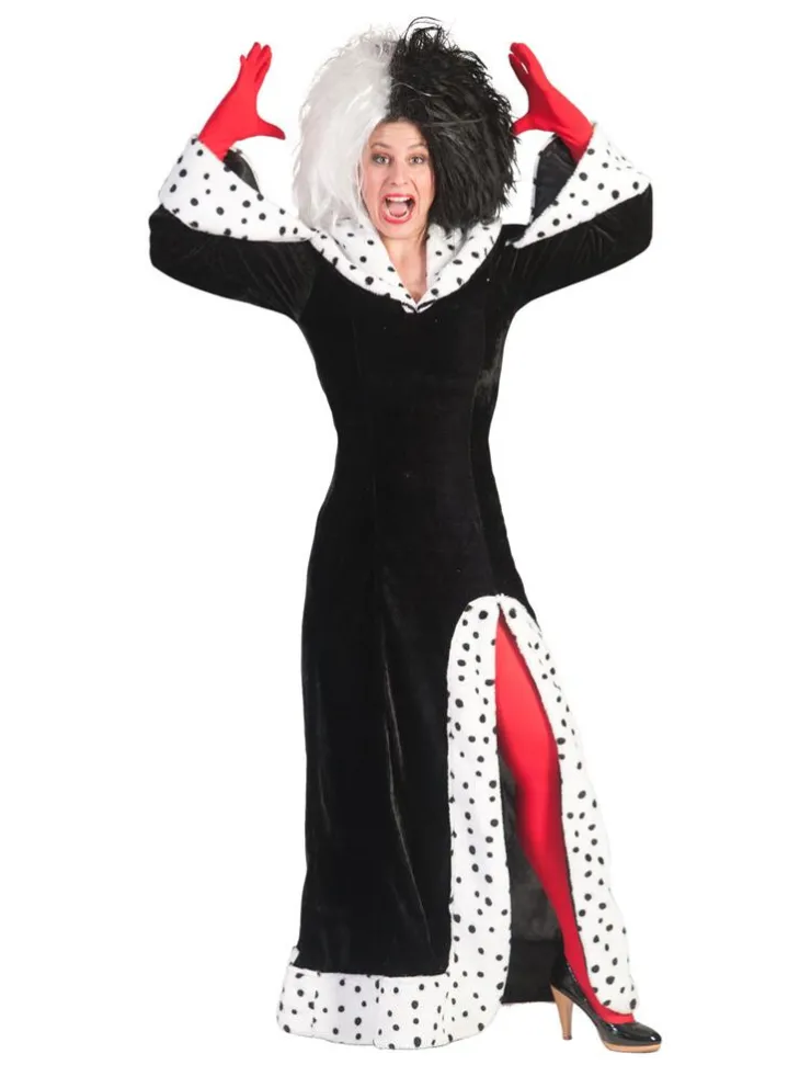Robe Déguisement Cruella d'Enfer - Taille 36/38 Déguisements Adultes