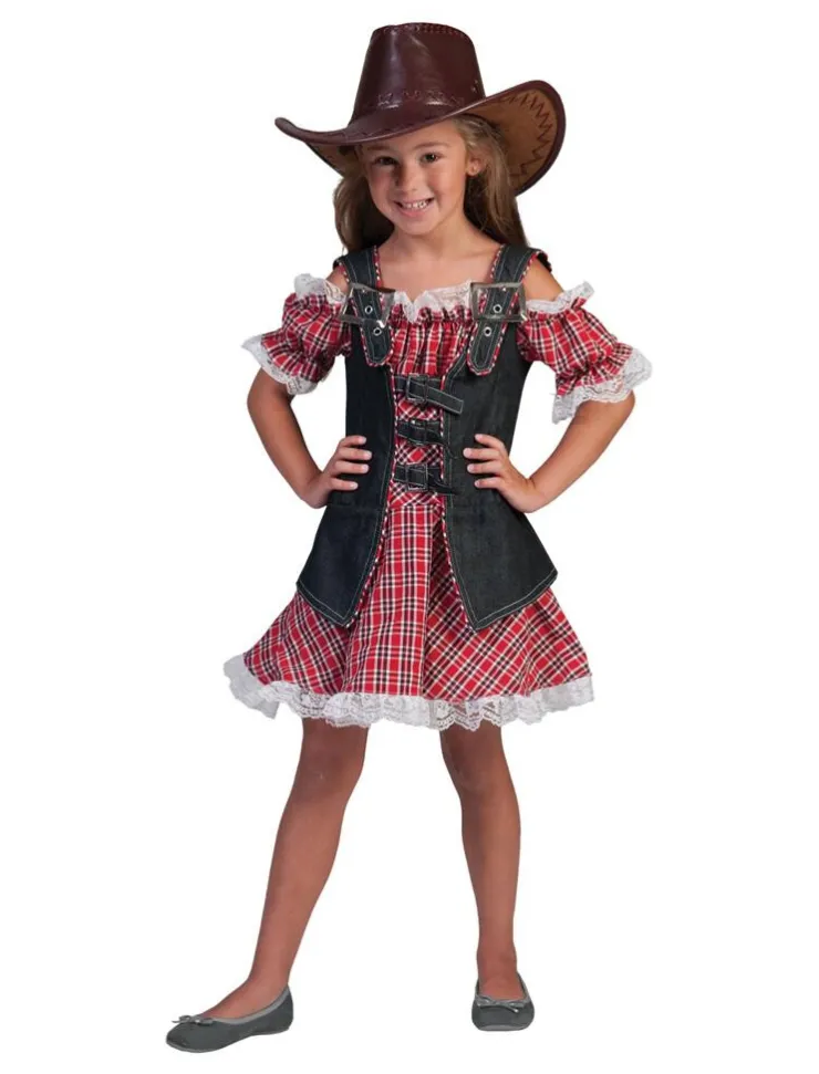Discount Robe Déguisement Enfant Cowgirl Daisy - Taille 116 Enfant Déguisements Enfants