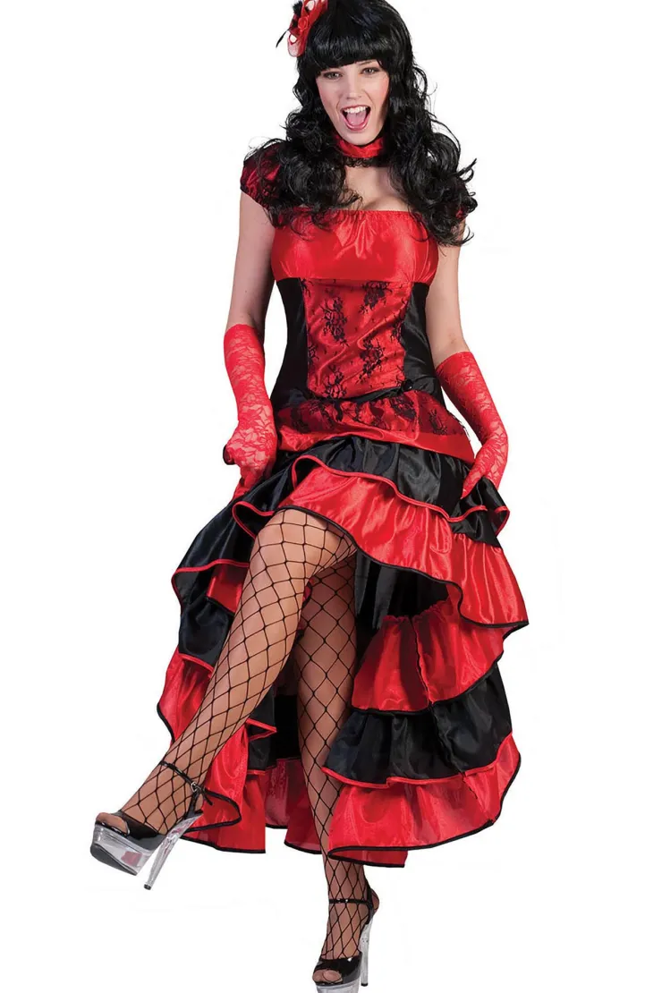 Hot Robe Déguisement Saloon Girl - Taille 44/46 Déguisements Adultes