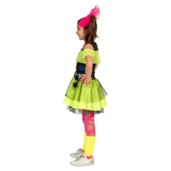 Clearance Robe enfant fluo des années 80 Kiss The Girl - Taille 128 Enfant Déguisements Enfants