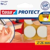 Rondelles de déplacement pour objets sur des surfaces lisses. Ø 26 mm blanc. Rubans Adhésif