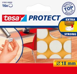 New Rondelles de déplacement pour objets sur des surfaces lisses. Ø 18 mm blanc. Rubans Adhésif