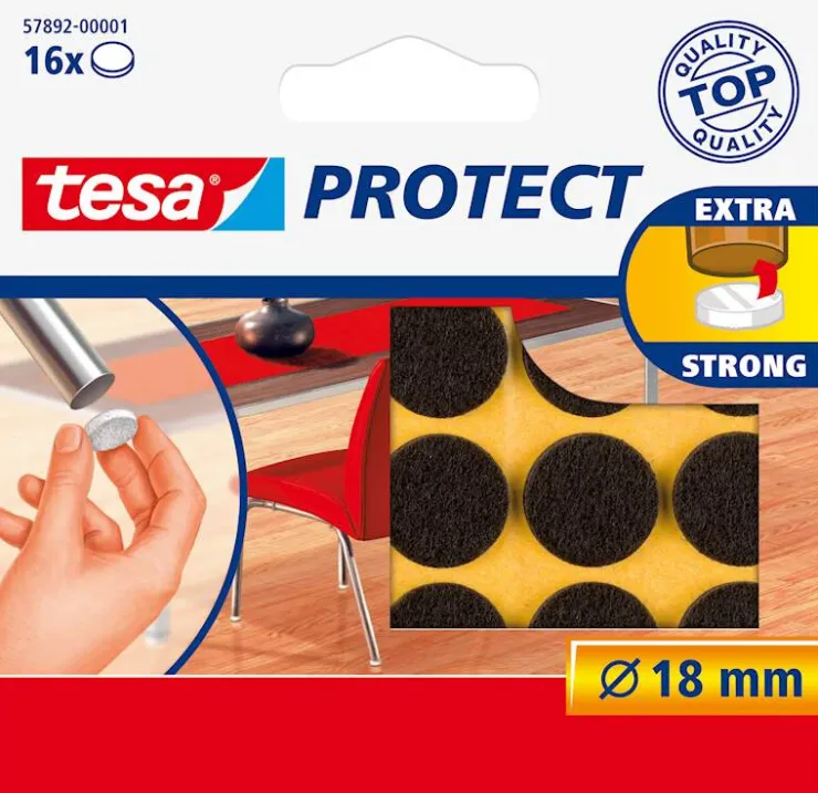 Discount Rondelles de déplacement pour objets sur des surfaces lisses. Ø 18 mm brun. Rubans Adhésif