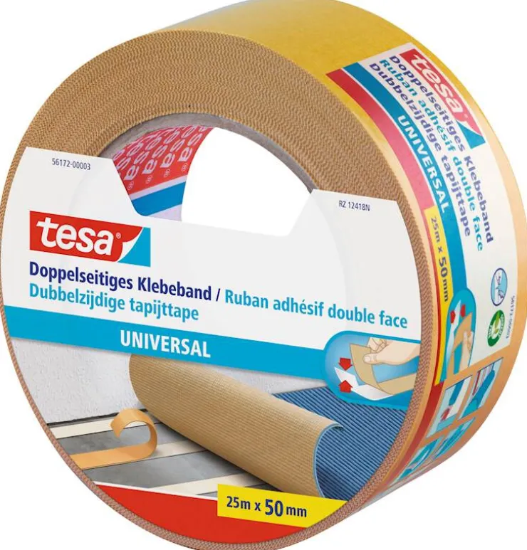 Ruban adhésif double face universel jaune 25 m x 50 mm Rubans Adhésif