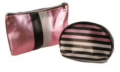 Discount Sac de Toilette +Mini Rose Rayures Sacs De Toilette Et Beautycases