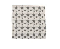 Hot Serviettes Star Argent 33X33 cm 20 Pcs Être À Table