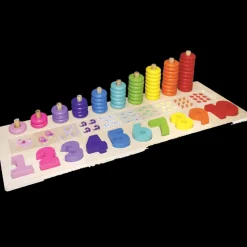 Discount Set en bois empiler et compter Jouets En Bois