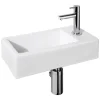 Set lave mains Helios blanc Lavabos Suspendu