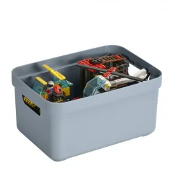 Hot Sigma Home Box bleu gris 13 l Boîtes En Plastique