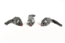 Sale Souris en fourrure blanc 5 cm 3 pièces Jouets