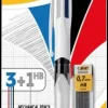 Online Stylo 3 couleurs avec 1 porte-mine rechargeable 0,7 mm Stylos Et Stylos À Bille