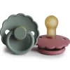 Best Sucette Marguerite Latex Dusty Rose/Lily Pad T2 (2 stuks) Tétines Et Attache-tétines
