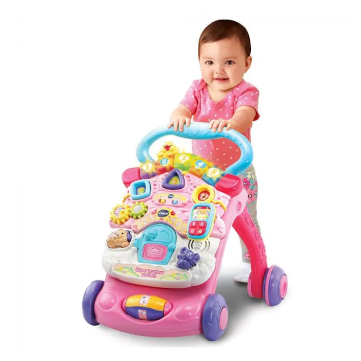 Super trotteur parlant 2en1 rose Trotteurs|Trotteurs
