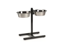 Support mangeoires noir 25 cm Gamelles