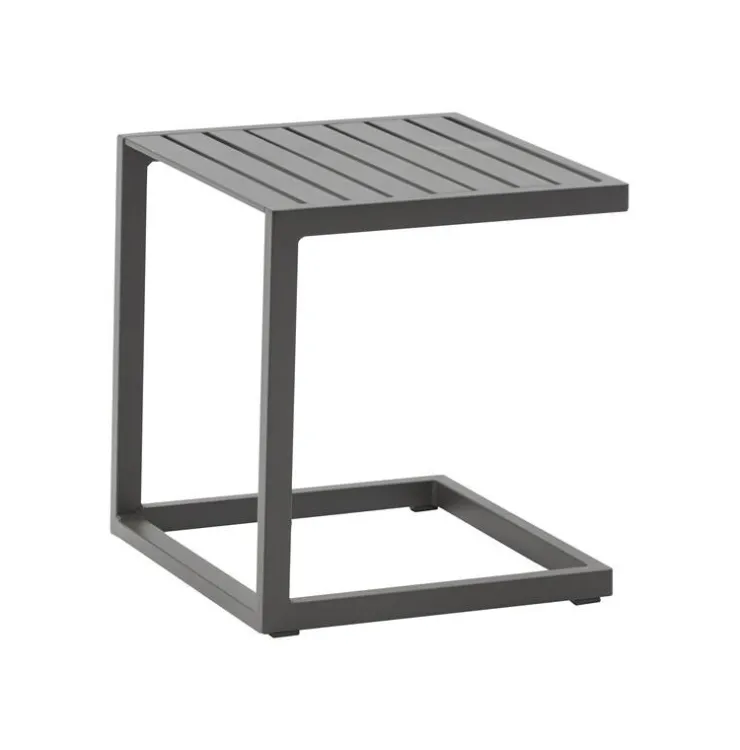 Best Table d'appoint carrée Jenthe - 40x40xH44cm - Aluminium - Anthracite Tables De Jardin|Meubles De Jardin