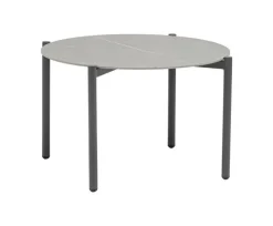 Sale Table de jardin ronde Johari - ?70xH72cm - Aluminium - Gris clair Tables De Jardin|Meubles De Jardin
